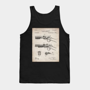 Browning Breach Rifle Patent - Gun Lover Gunsmith Art - Antique Tank Top